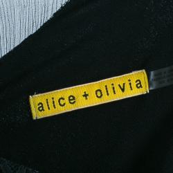 Pre Owned Alice + Olivia Black Lace Insert Maxi Dress M