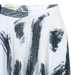 Pre Owned Alice + Olivia Shannon Monochrome Brush Stroke Maxi Skirt M