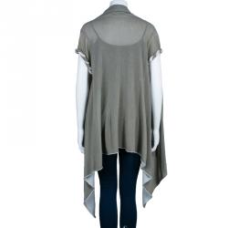 Alice + Olivia Grey Knit Cardigan S