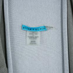 Alice + Olivia Grey Knit Cardigan S