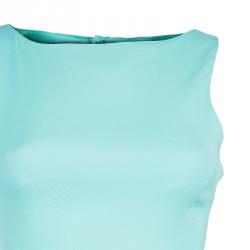 Pre Owned Alice + Olivia Spelling Side-Peplum Mint Sleeveless Dress XS