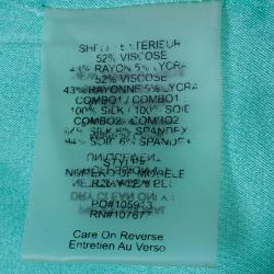 Pre Owned Alice + Olivia Spelling Side-Peplum Mint Sleeveless Dress XS