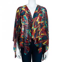 Alice + Olivia Multicolor Print Cardigan XS