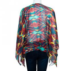 Alice + Olivia Multicolor Print Cardigan XS