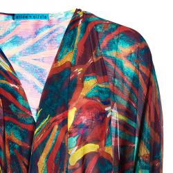 Alice + Olivia Multicolor Print Cardigan XS