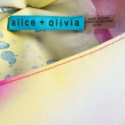 Alice + Olivia Sonya Watercolor Flower Print Top XS