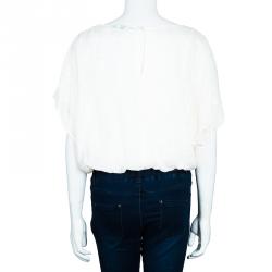 Pre Owned Alice + Olivia Jenna White Embroidered Top XS