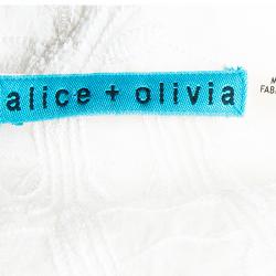 Pre Owned Alice + Olivia Jenna White Embroidered Top XS