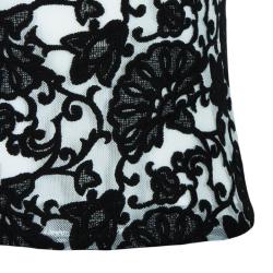 Pre Owned Alice + Olivia Connie Black and White Embroidered Top XS