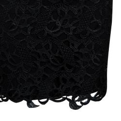 Pre Owned Alice + Olivia Clover Black Lace Cap Sleeve Dress XS