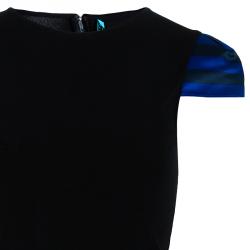 Pre Owned Alice + Olivia Black Cap Sleeve Top XS