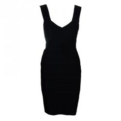 Pre Owned Alice + Olivia Black Bandage Dress M