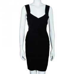 Pre Owned Alice + Olivia Black Bandage Dress M