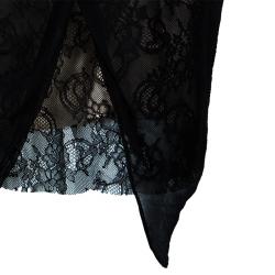 Pre Owned Alice + Olivia Beige and Black Lace Dress M