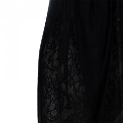 Pre Owned Alice + Olivia Beige and Black Lace Dress M