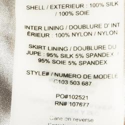 Pre Owned Alice + Olivia Beige and Black Lace Dress M