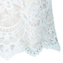 Pre Owned Alice and Olivia Cream Embroidered Sleeveless Top XS