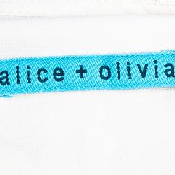 Pre Owned Alice and Olivia Cream Embroidered Sleeveless Top XS