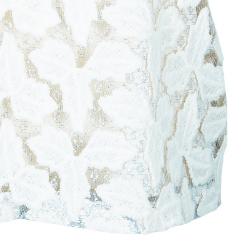 Pre Owned Alice + Olivia Hilary Cream Embroidered Top S