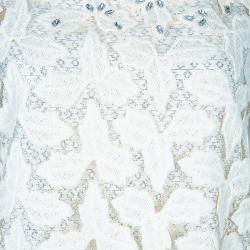 Pre Owned Alice + Olivia Hilary Cream Embroidered Top S