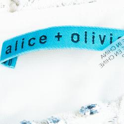 Pre Owned Alice + Olivia Hilary Cream Embroidered Top S