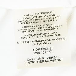 Pre Owned Alice + Olivia Hilary Cream Embroidered Top S