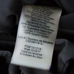 Pre Owned Alice + Olivia Roxanna Black Leather Bustier Gathered Dress M