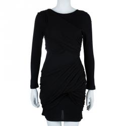 Alice + Olivia Goddess Black Long Sleeve Dress S
