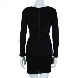 Alice + Olivia Goddess Black Long Sleeve Dress S