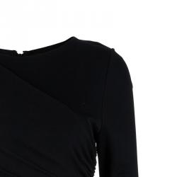 Alice + Olivia Goddess Black Long Sleeve Dress S