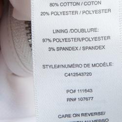 Pre Owned Alice + Olivia Red and Cream Embroidered Dress M