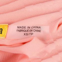 Pre Owned Alice + Olivia Pink Cutout Back Bow Detail Sleeveless Silk Dress XS