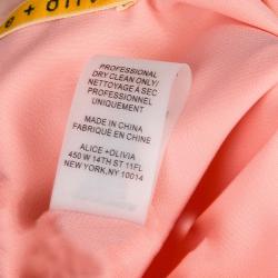 Pre Owned Alice + Olivia Pink Cutout Back Bow Detail Sleeveless Silk Dress XS