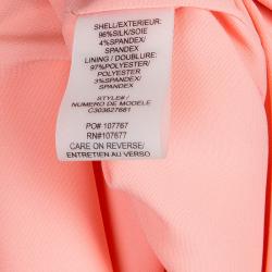 Pre Owned Alice + Olivia Pink Cutout Back Bow Detail Sleeveless Silk Dress XS