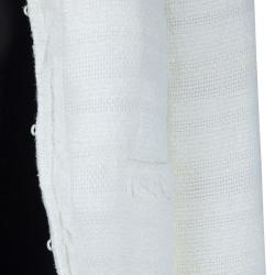 Pre Owned Alice + Olivia White Textured Boucle Jacket XS