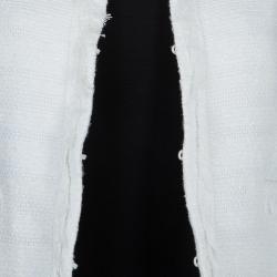 Pre Owned Alice + Olivia White Textured Boucle Jacket XS