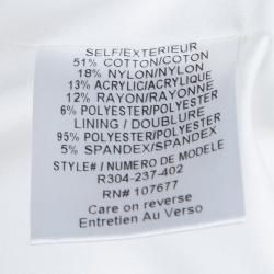 Pre Owned Alice + Olivia White Textured Boucle Jacket XS