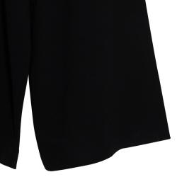 Alice + Olivia Black Draped Front Halter Jumpsuit XS