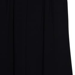 Alice + Olivia Black Draped Front Halter Jumpsuit XS