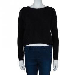 Alice + Olivia Black Fuzzy Sweater XS