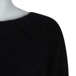 Alice + Olivia Black Fuzzy Sweater XS