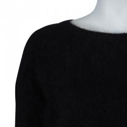 Alice + Olivia Black Fuzzy Sweater XS