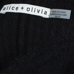 Alice + Olivia Black Fuzzy Sweater XS