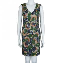 Pre Owned Alice + Olivia Multicolor Embellished Sleeveless Dress M