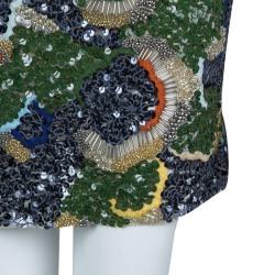 Pre Owned Alice + Olivia Multicolor Embellished Sleeveless Dress M