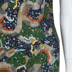 Pre Owned Alice + Olivia Multicolor Embellished Sleeveless Dress M