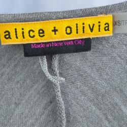 Pre Owned Alice + Olivia Grey Melange Jersey Racerback Tank Top XS