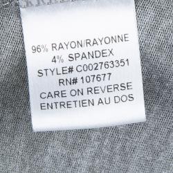 Pre Owned Alice + Olivia Grey Melange Jersey Racerback Tank Top XS