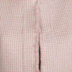 Pre Owned Alice + Olivia Pink Textured Cotton Jacket S