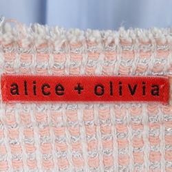 Pre Owned Alice + Olivia Pink Textured Cotton Jacket S